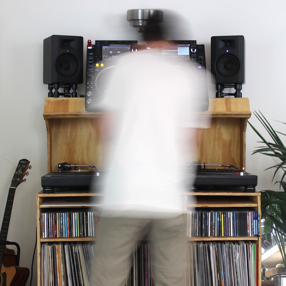 Luke CVR DJing in his home studio